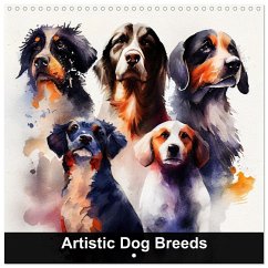 Artistic Dog Breeds (Wall Calendar 2026 12 × 12 Inch) CALVENDO 12 Month Wall Calendar