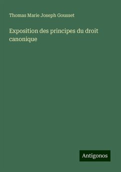 Cover Exposition des principes du droit canonique