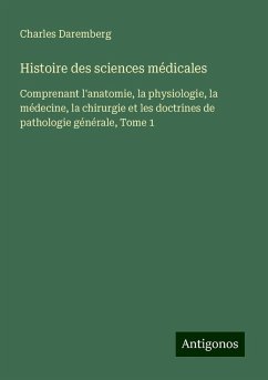 Cover Histoire des sciences médicales