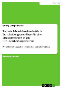 Technisch-betriebswirtschaftliche Entscheidungsgrundlage für eine Ersatzinvestition in ein CNC-Bearbeitungszentrum (eBook, PDF)