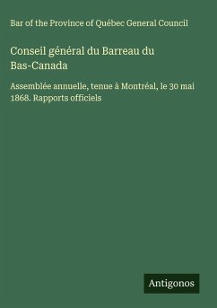 Cover Conseil général du Barreau du Bas-Canada
