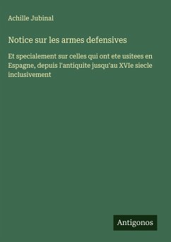 Cover Notice sur les armes defensives