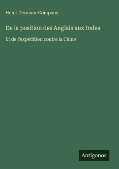 De la position des Anglais aux Indes Cover De la position des Anglais aux Indes