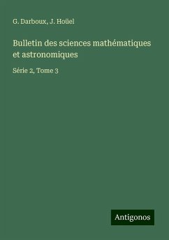 Cover Bulletin des sciences mathématiques et astronomiques