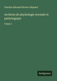 Cover Archives de physiologie normale et pathologique