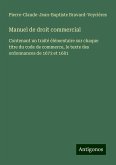 Manuel de droit commercial
