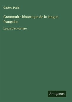 Cover Grammaire historique de la langue française