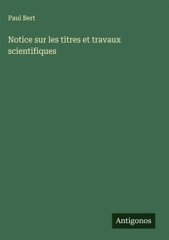 Cover Notice sur les titres et travaux scientifiques