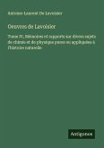 Oeuvres de Lavoisier Oeuvres de Lavoisier
