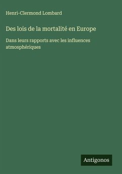 Cover Des lois de la mortalité en Europe