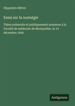 Cover Essai sur la nostalgie