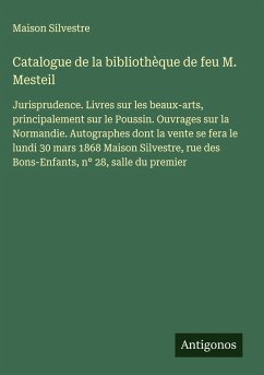 Cover Catalogue de la bibliothèque de feu M. Mesteil