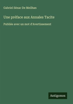 Cover Une préface aux Annales Tacite