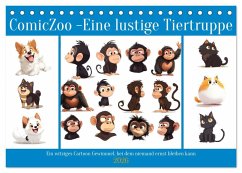ComicZoo - eine lustige Tiertruppe (Tischkalender 2026 DIN A5 quer), CALVENDO Monatskalender