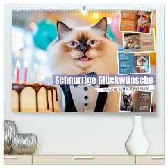 Cover Schnurrige Glückwünsche - Sprüche zum Älterwerden (hochwertiger Premium Wandkalender 2026 DIN A2 quer), Kunstdruck in Hochglanz
