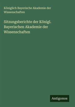 Cover Sitzungsberichte der Königl. Bayerischen Akademie der Wissenschaften