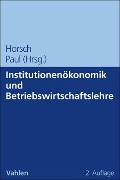 Cover Institutionenökonomik und Betriebswirtschaftslehre