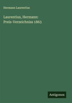 Cover Laurentius, Hermann: Preis-Verzeichniss 1863
