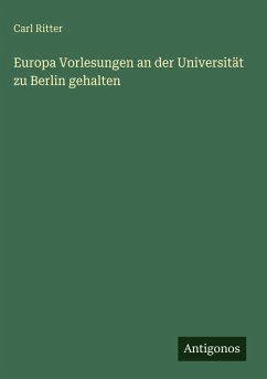 Cover Europa Vorlesungen an der Universität zu Berlin gehalten
