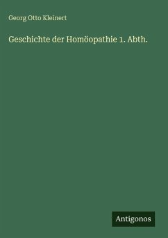 Cover Geschichte der Homöopathie 1. Abth.