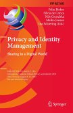 Privacy and Identity Management. Sharing in a Digital World