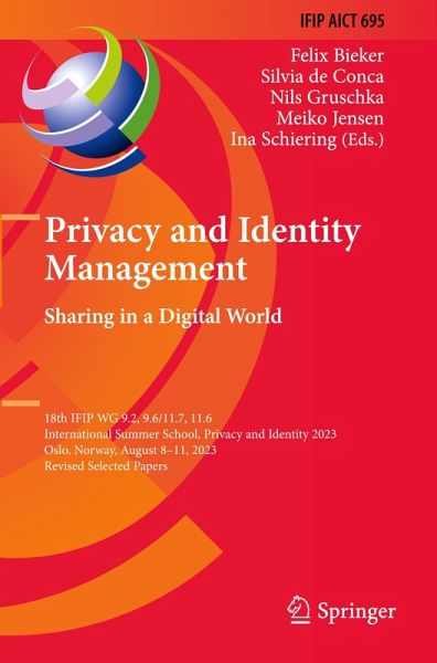 Privacy and Identity Management. Sharing in a Digital World Privacy and Identity Management. Sharing in a Digital World