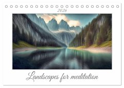 Cover Landscapes for Meditation (Desk Calendar 2026 DIN A5 landscape), CALVENDO 12 Month DeskCalendar