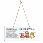 Deko-Schild »Die drei Spatzen« aus Metall Deko-Schild »Die drei Spatzen« aus Metall