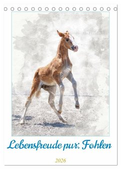 Cover Lebensfreude pur: Fohlen (Tischkalender 2026 DIN A5 hoch), CALVENDO Monatskalender