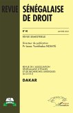 Revue Sénégalaise de Droit N° 40 Janvier 2025 Revue Sénégalaise de Droit N° 40 Janvier 2025
