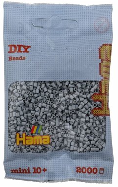 Hama 501-70 - DIY Bügelperlen Mini 10+, ca. 2000 Stück, Hellgrau