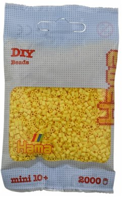 Hama 501-103 - DIY Bügelperlen Mini 10+, ca. 2000 Stück, Hellgelb