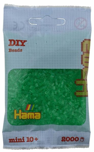 Hama 501-16 - DIY Bügelperlen Mini 10+, ca. 2000 Stück, Transparent-Grün