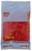 Hama 501-13 - DIY Bügelperlen Mini 10+, ca. 2000 Stück, Transparent-Rot