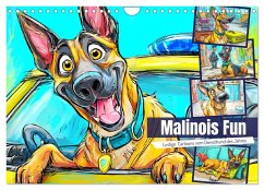 Cover Malinois Fun. Lustige Cartoons vom Diensthund des Jahres! (Wandkalender 2026 DIN A4 quer), CALVENDO Monatskalender