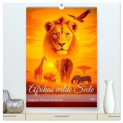 Cover Afrikas wilde Seele - Magische Tierwelt im Porträt (hochwertiger Premium Wandkalender 2026 DIN A2 hoch), Kunstdruck in Hochglanz