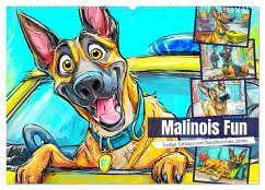 Cover Malinois Fun. Lustige Cartoons vom Diensthund des Jahres! (Wandkalender 2026 DIN A2 quer), CALVENDO Monatskalender