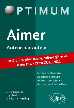 Cover Aimer. Auteur par auteur. Littérature, philosophie, culture générale. Prépa ECG. Concours 2022