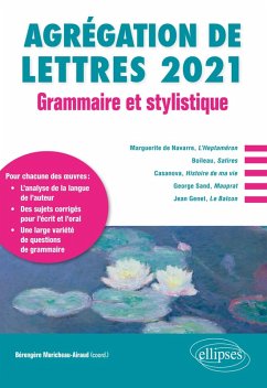 Grammaire et stylistique - Agrégation de lettres 2021 - Moricheau-Airaud, Bérengère; Beaudin, Jean-Dominique; D'Apote-Vassiliadou, Hélène; Delhay, Corinne; Diguet, Magalie; Fourquet-Gracieux, Claire; Mounier, Pascale; Peralez Peslier, Bénédicte; Collectif