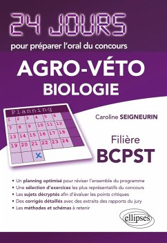 Cover Biologie 24 jours pour préparer l`oral du concours Agro-Véto - Filière BCPST