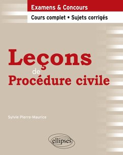 Cover Leçons de Procédure civile. Cours complet et sujets corrigés