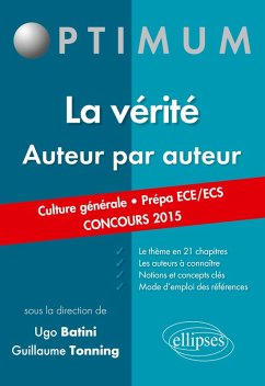 Cover La vérité. Auteur par auteur. (Culture générale. Prépas commerciales ECE/ECS. Concours 2015)