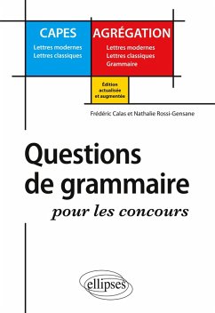 Cover Questions de grammaire pour les concours - 2e édition