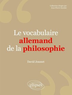 Cover Vocabulaire allemand de la philosophie