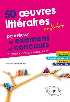 Cover 50 ¿uvres littéraires en fiches pour réussir ses examens et concours
