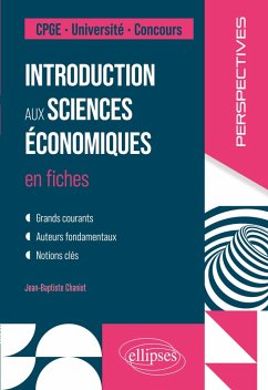 Introduction aux sciences économiques en fiches - Chaniot, Jean-Baptiste