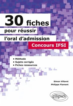 Cover 30 fiches pour réussir l'oral d'admission en IFSI