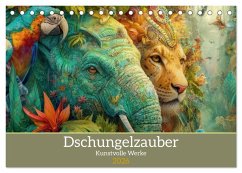 Dschungelzauber - Kunstvolle Werke (Tischkalender 2026 DIN A5 quer), CALVENDO Monatskalender