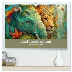 Dschungelzauber - Kunstvolle Werke (hochwertiger Premium Wandkalender 2026 DIN A2 quer), Kunstdruck in Hochglanz