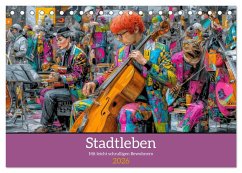 Stadtleben - Mit leicht schrulligen Bewohnern (Tischkalender 2026 DIN A5 quer), CALVENDO Monatskalender